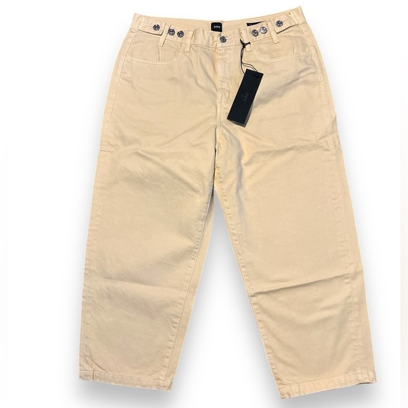 NEW Edwin Lemonade Yellow Maiia Barrel Tapered Leg High Waist Jeans Size Medium - Picture 1 of 8